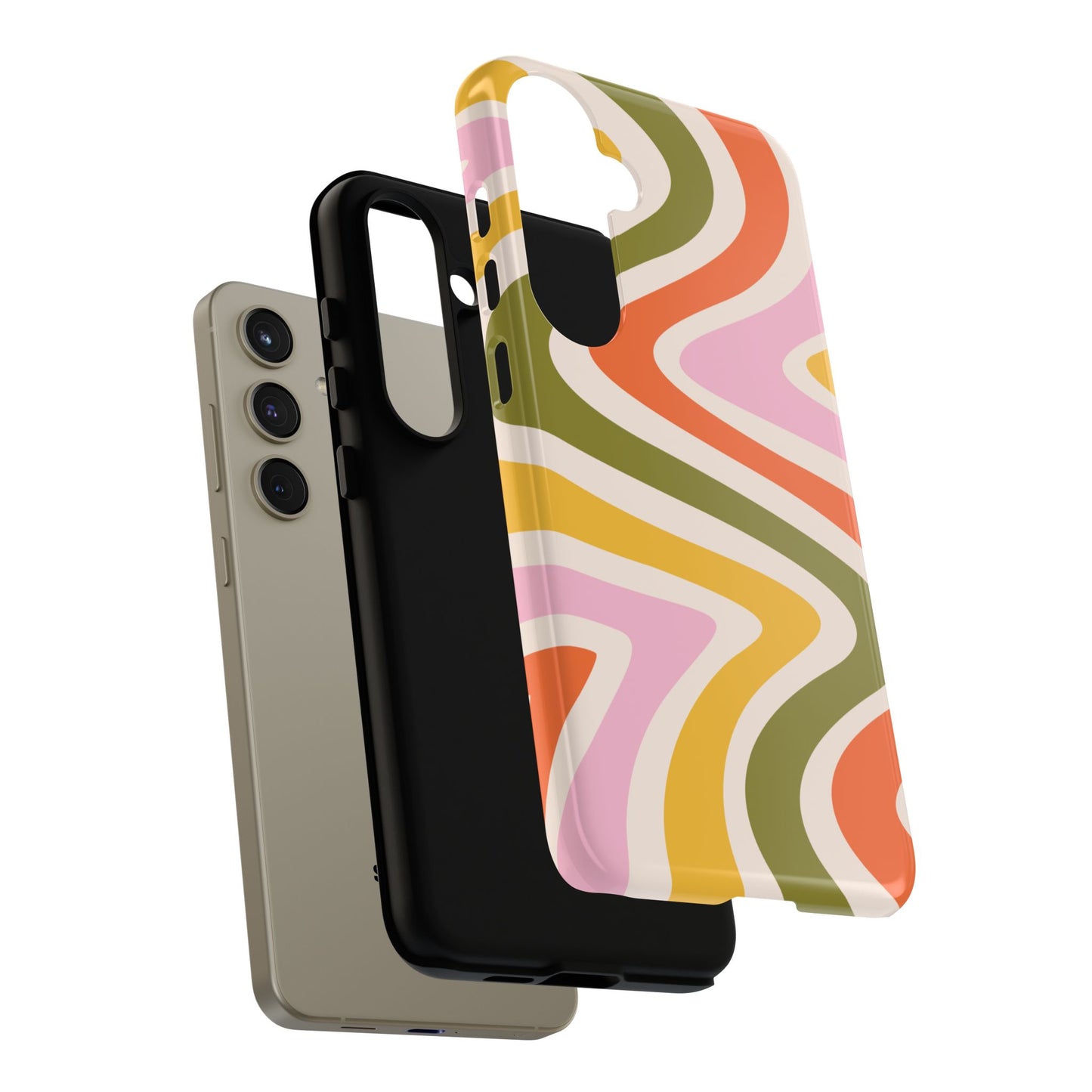 Retro Groove Samsung Galaxy Case – 70s-Inspired Design with Dual-Layer Protection