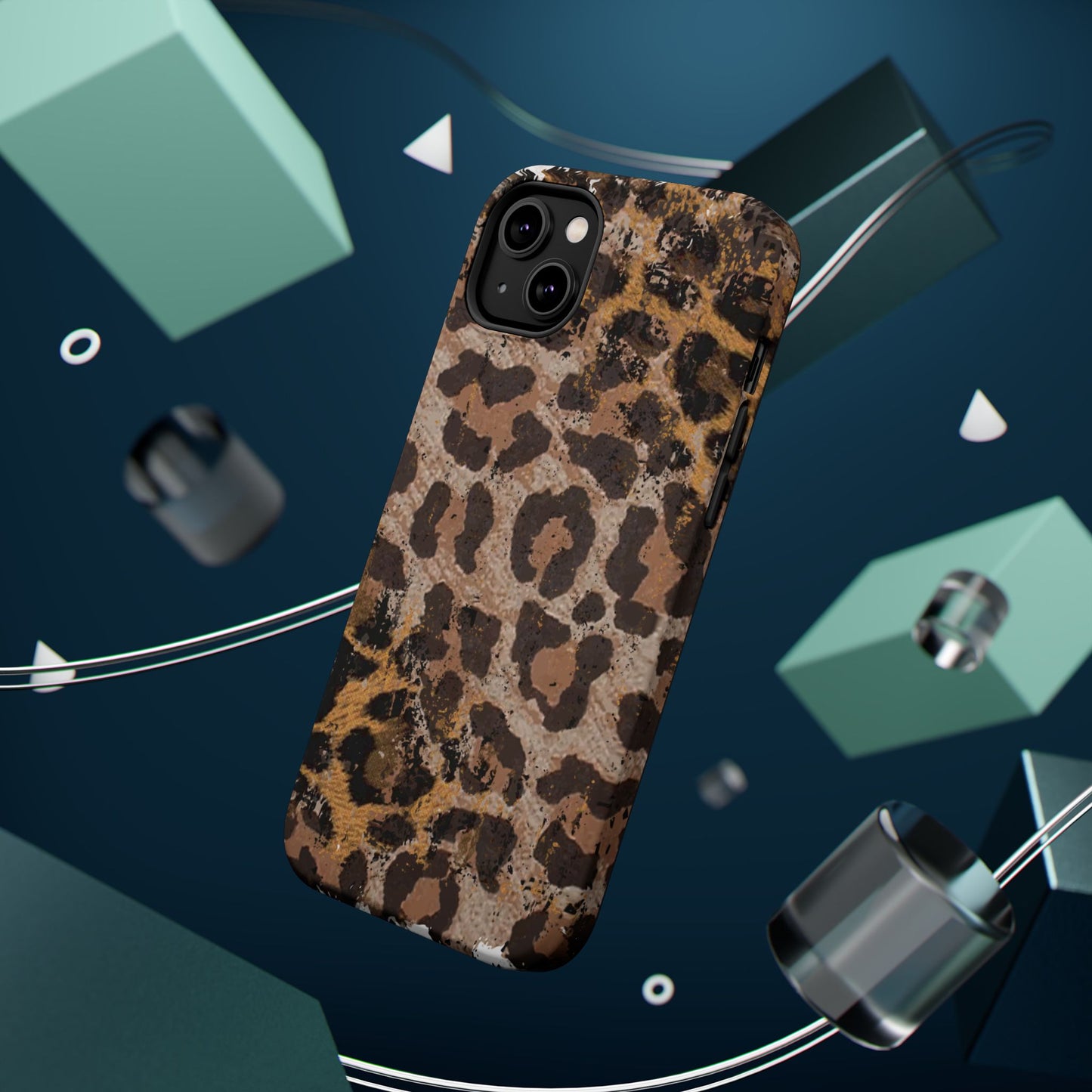 Vintage Distressed Leopard Print - MagSafe iPhone Series Case