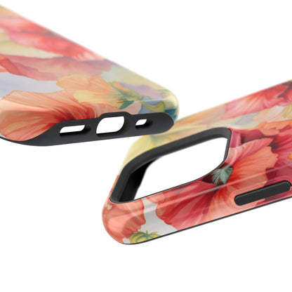 Gumamela Blush Pink Watercolor Floral – MagSafe Compatible iPhone Case