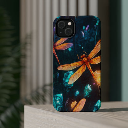 Mystical Dragonflies & Crystals – MagSafe iPhone Series Case