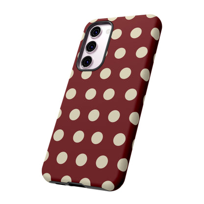 Classic Red & Cream Polka Dots - Samsung Galaxy Case