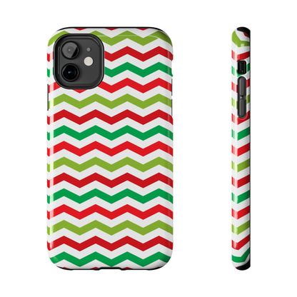 Vibrant Fiesta Chevron – Yellow Green, Green & Red Geometric Case