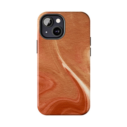 Earthy Terracotta Swirl MagSafe iPhone Case – Elegant Design with Magnetic Precision