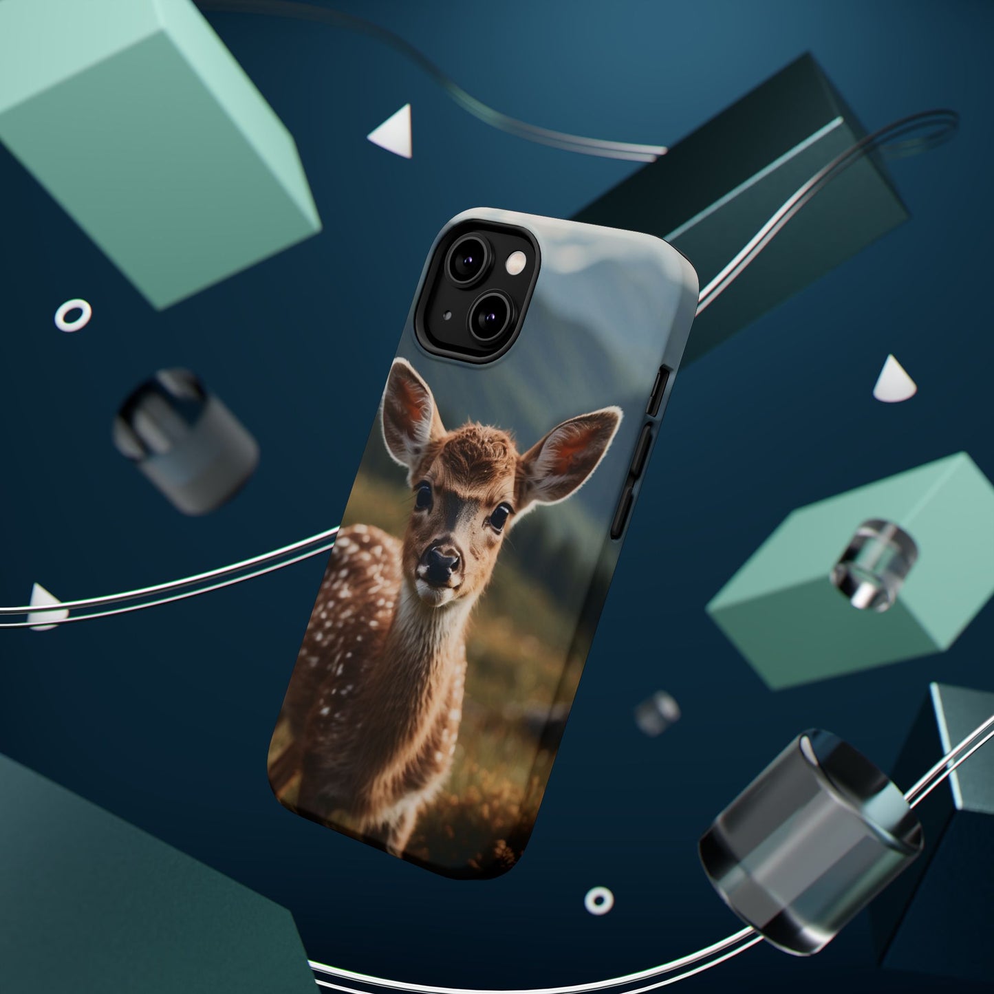 Gentle Fawn in Mountain Meadows MagSafe iPhone Case