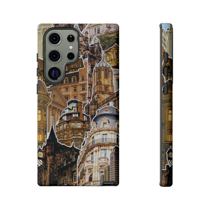 Vintage Architectural Collage Samsung Galaxy Case – Tough Dual-Layer Protection with Matte Finish