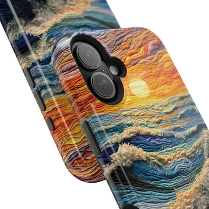 Ocean Sunset Tapestry Waves – MagSafe iPhone Series Case