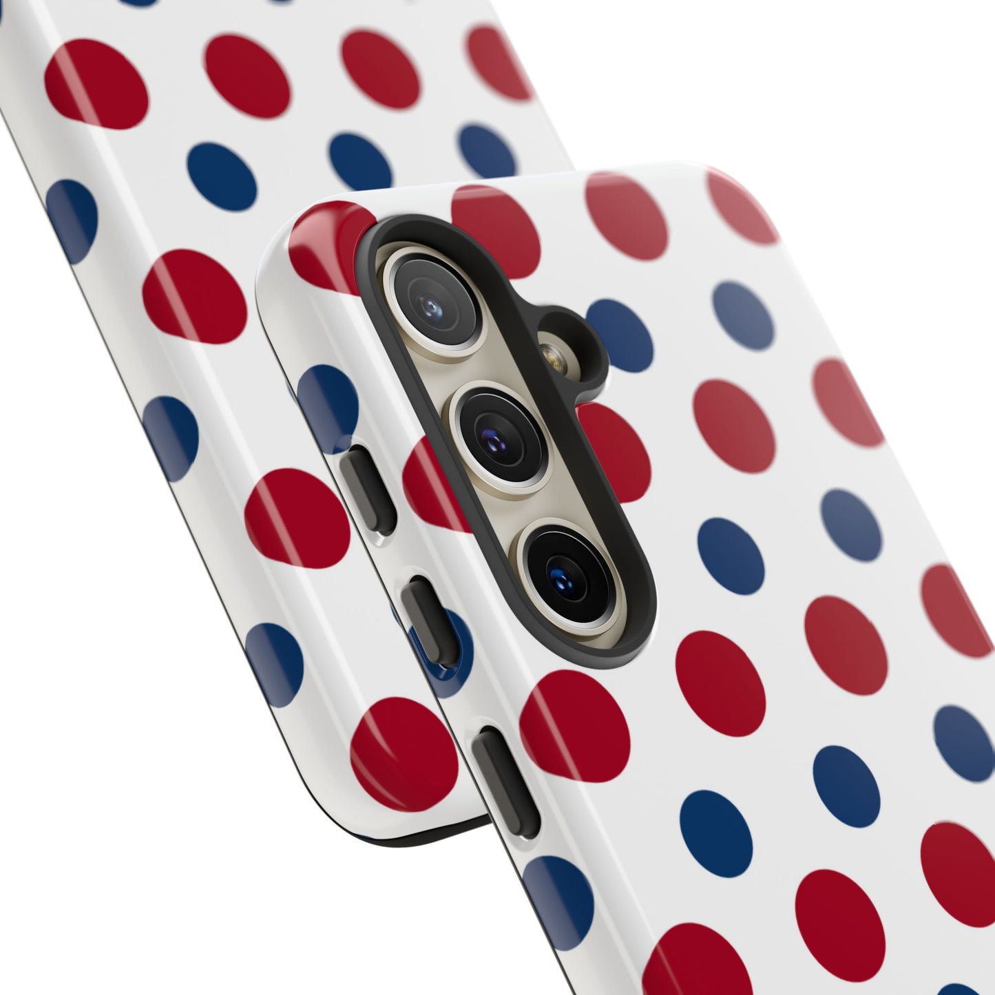 Patriotic Navy, White, and Red Polka Dot Samsung Galaxy Case