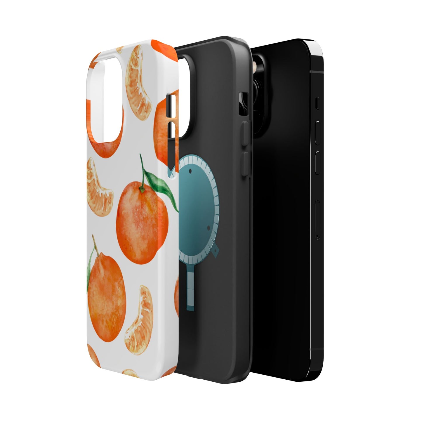 Tangerine Dreams Tough MagSafe iPhone Case – Watercolor Orange Design, Shockproof Dual Protection