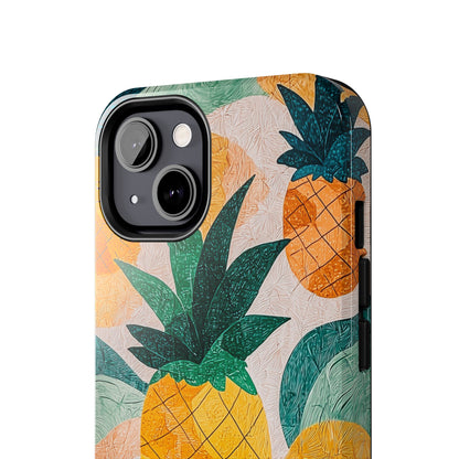 Tropical Pineapple iPhone Case – Vibrant Fruit Design, Tough Dual - Layer Protection - BOGO Cases