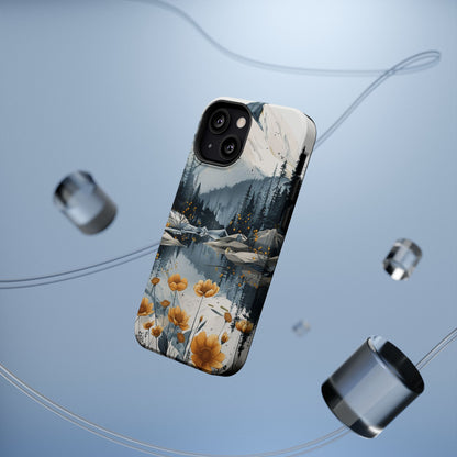 Silver Alpine Wildflower iPhone Case