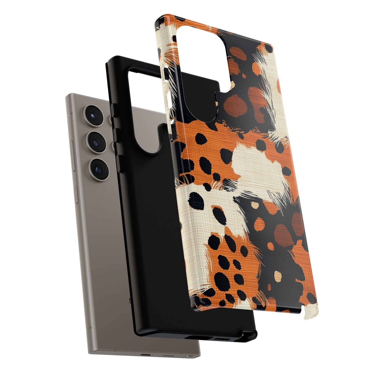 Cheetah Plaid Samsung Case – Brown & Black Pattern