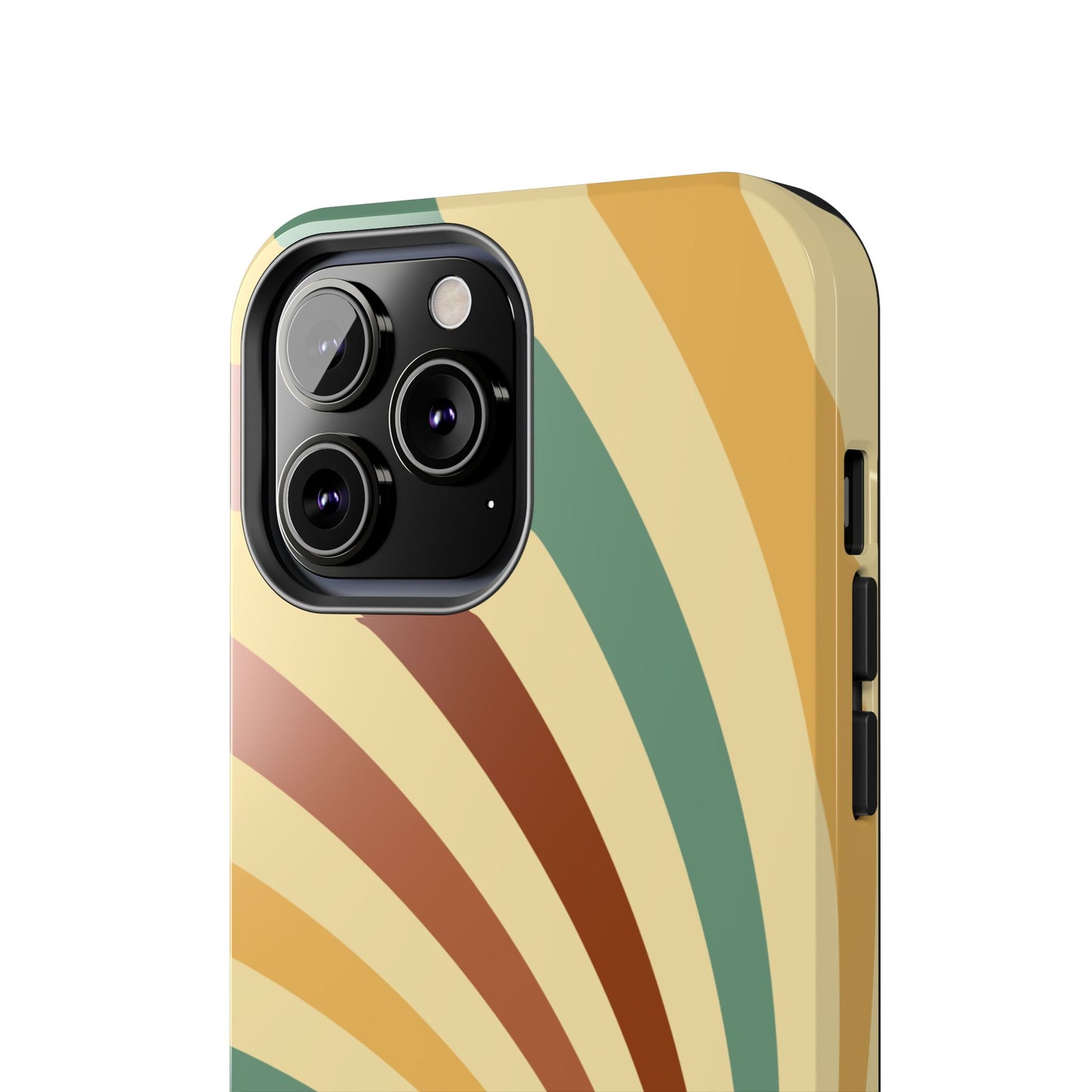 Earthy Retro Swirl iPhone Case – Dual-Layer Protection with 70s-Inspired Earth Tones