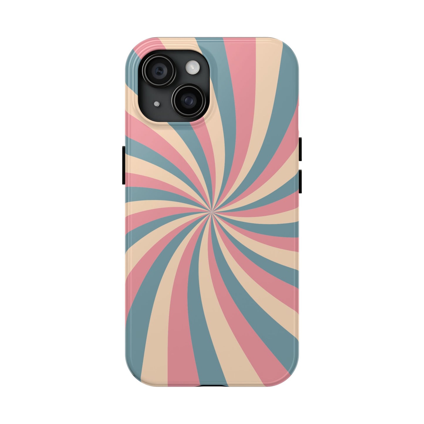 Vintage Pastel Swirl iPhone Case – Dual-Layer Protection with 70s-Inspired Design