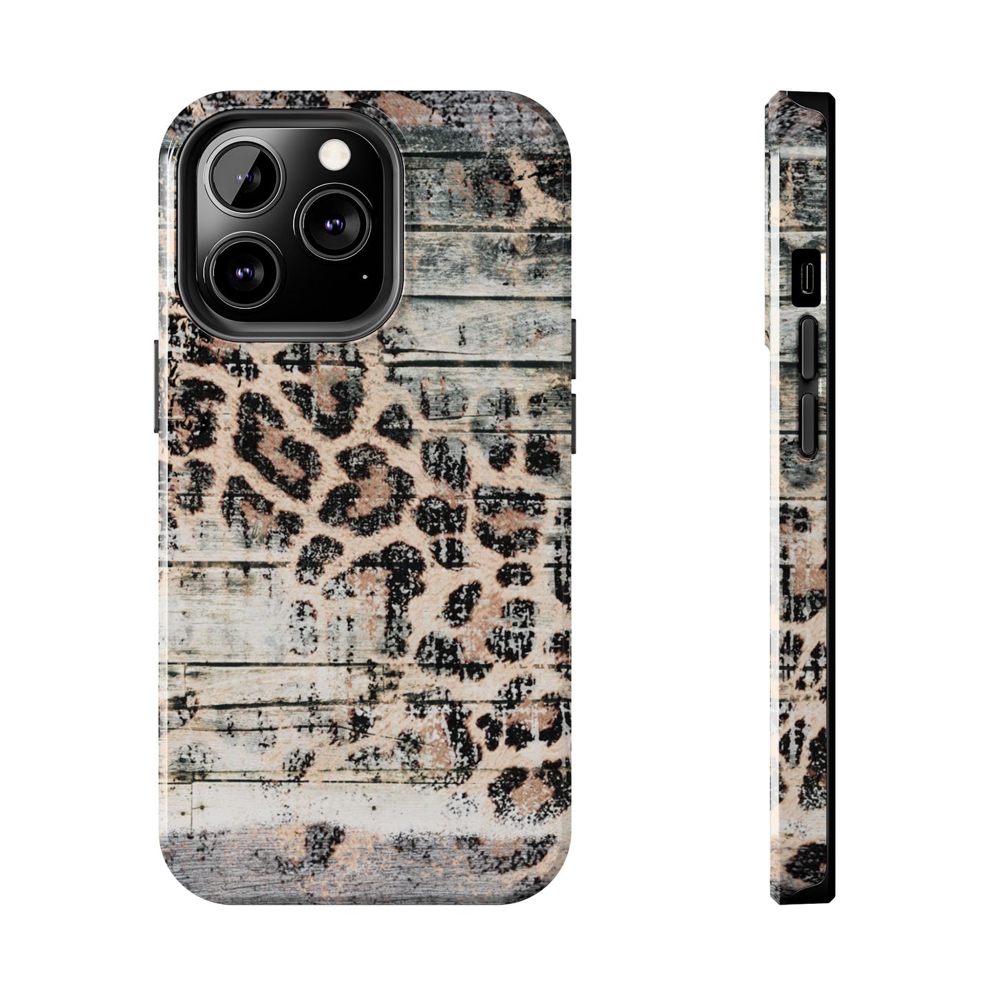 Rustic Leopard Wood Print - iPhone Series Case