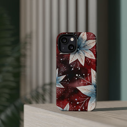 Winter Bloom Poinsettia – MagSafe iPhone Case