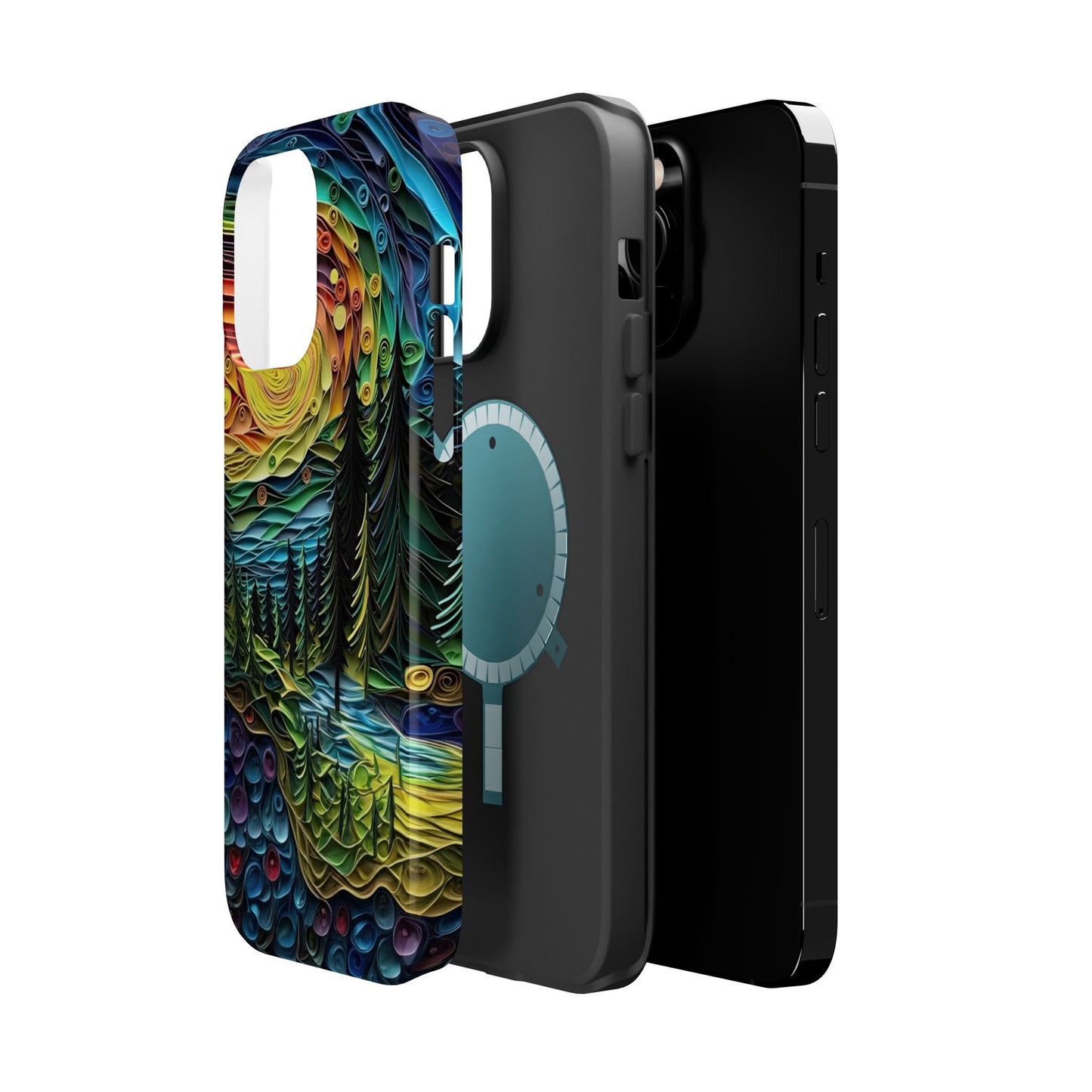 Radiant Forest Sunset MagSafe iPhone Case – Artistic Landscape Design