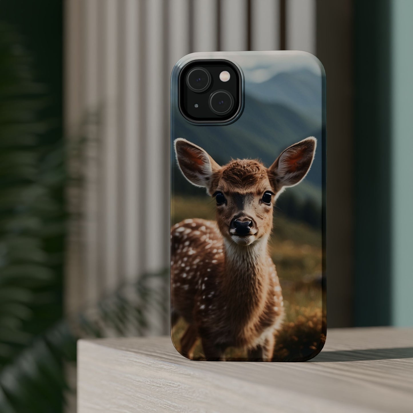 Gentle Fawn in Mountain Meadows MagSafe iPhone Case