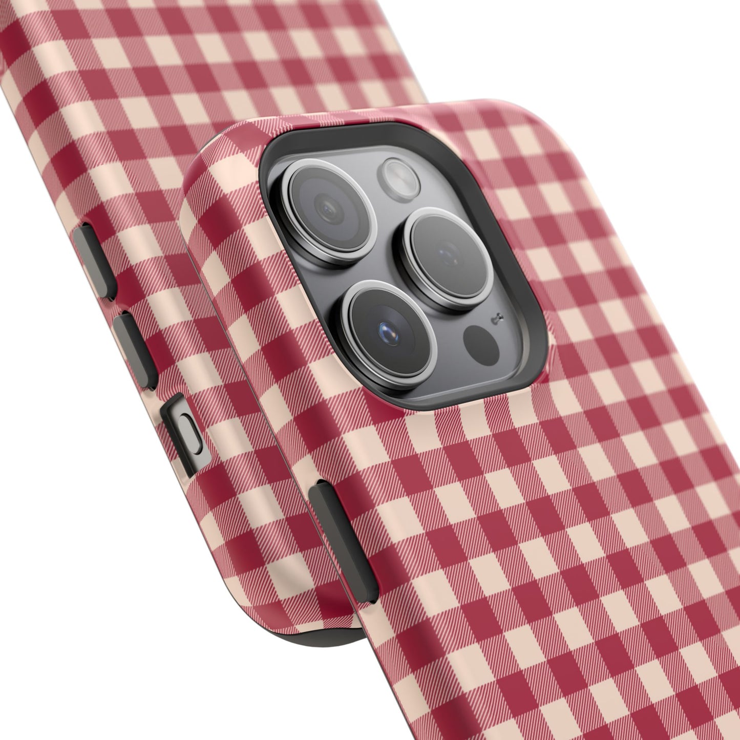 Vintage Red Gingham Check – MagSafe iPhone Case