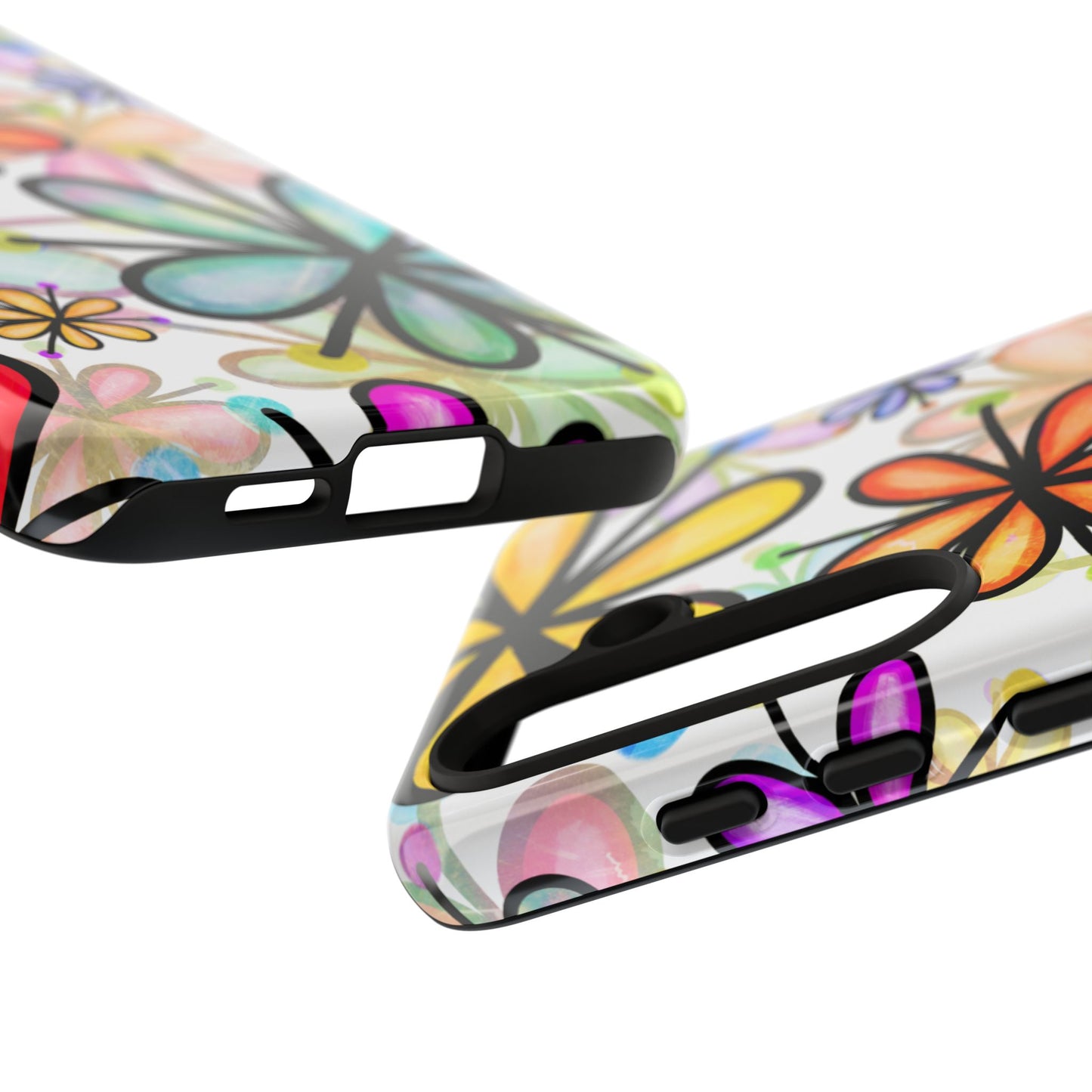 Retro Floral Pop Samsung Galaxy Case – Ultra-Slim Design, High-Gloss Finish