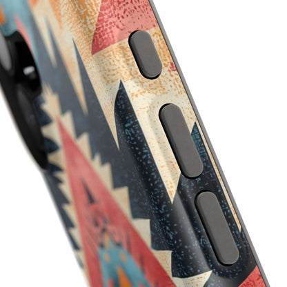 Bold Aztec Pattern Tough MagSafe iPhone Case – Vibrant Geometric Design, Dual-Layer Protection