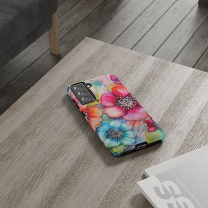 Vibrant Watercolor Floral Garden - Samsung Galaxy Series Case