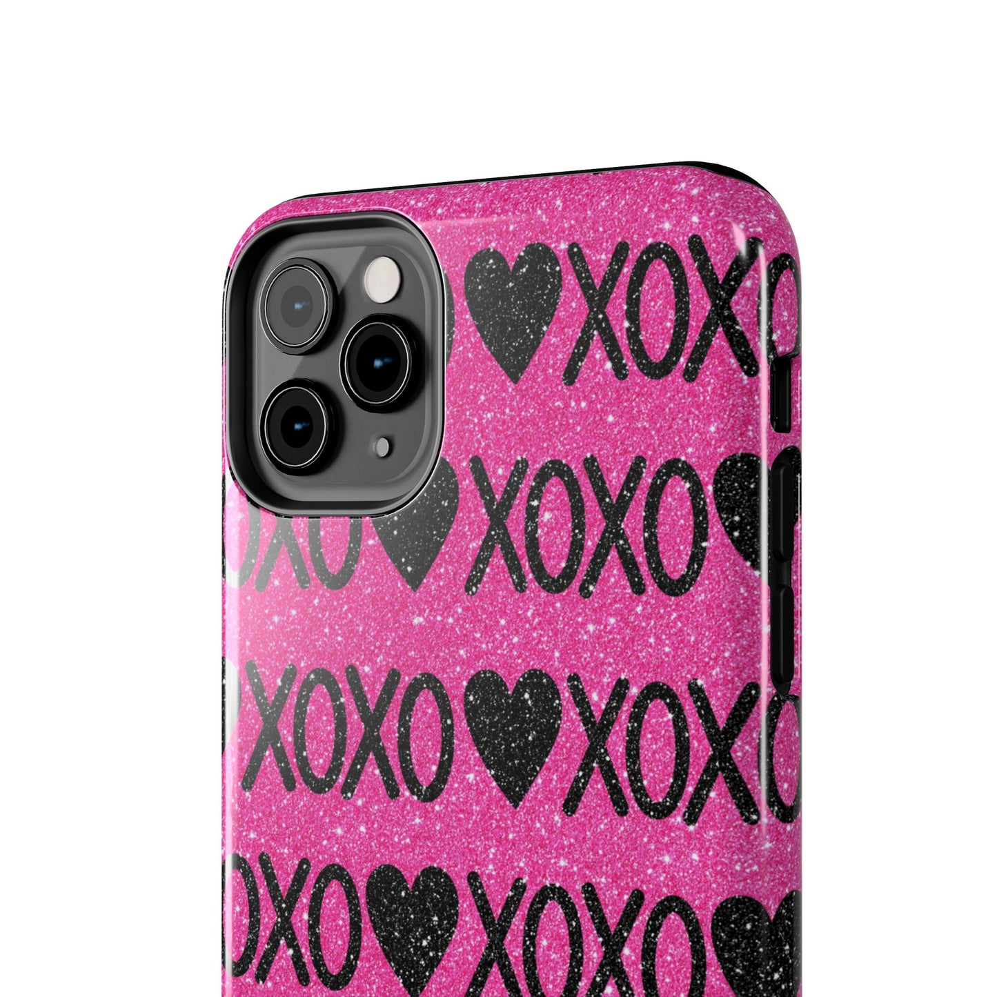 XOXO Glitter Hearts iPhone Case