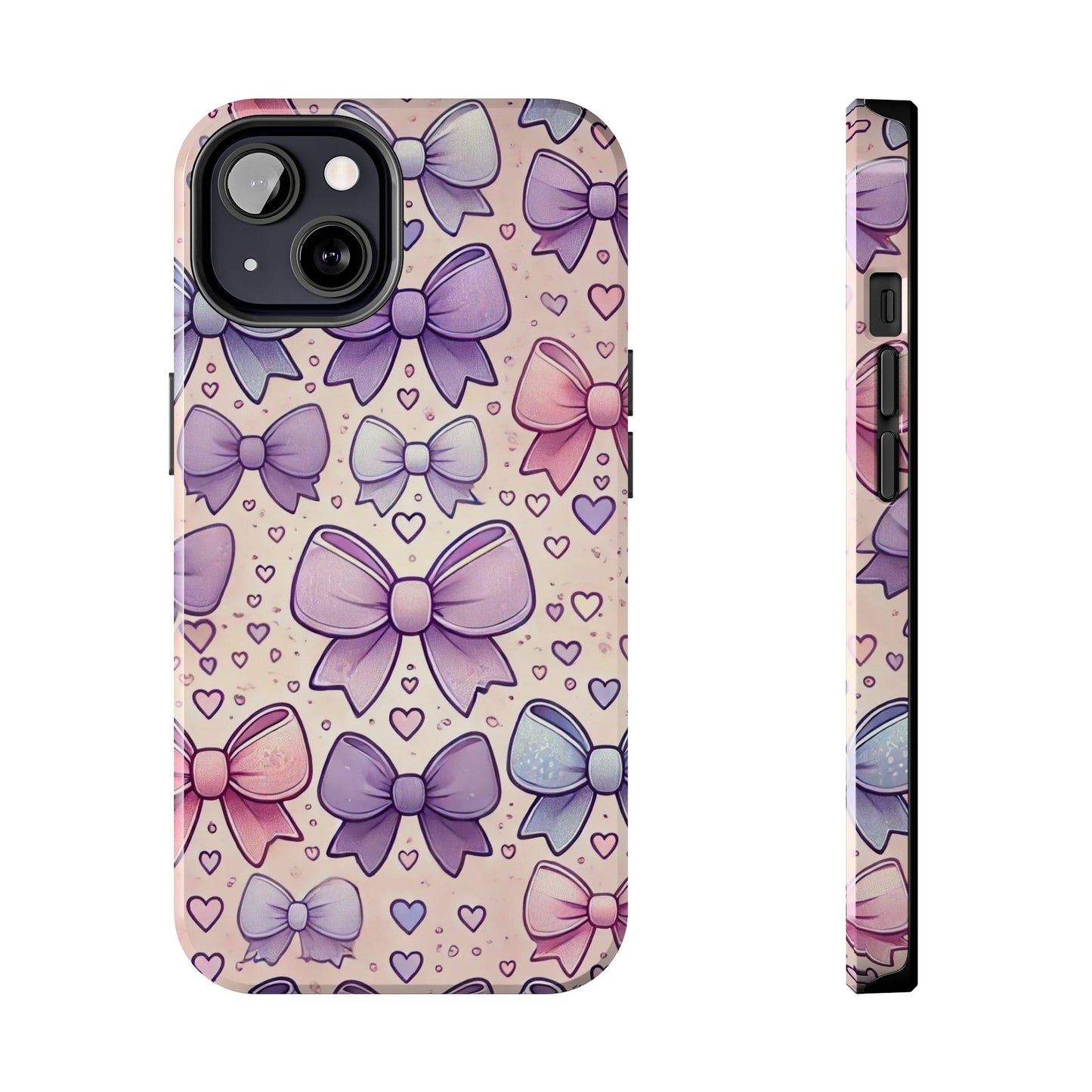 Pastel Bow iPhone Case - Cute Girly Pattern Protective Cover