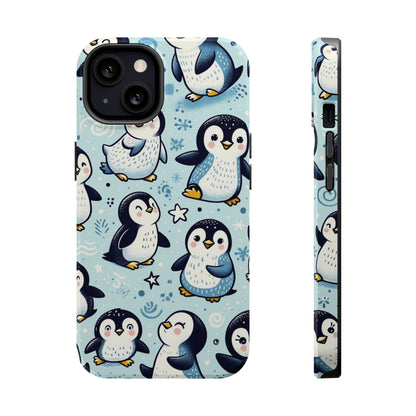 Cute Penguin Parade iPhone Case