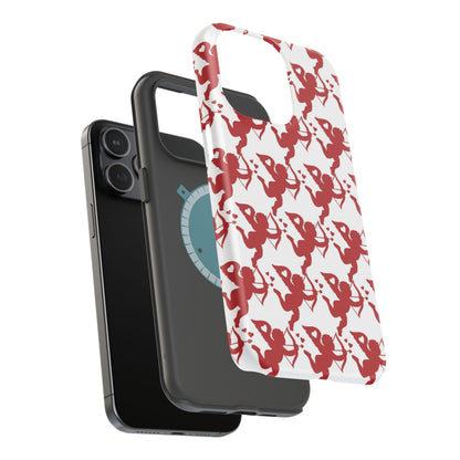 Red Cupid Love Pattern MagSafe Case