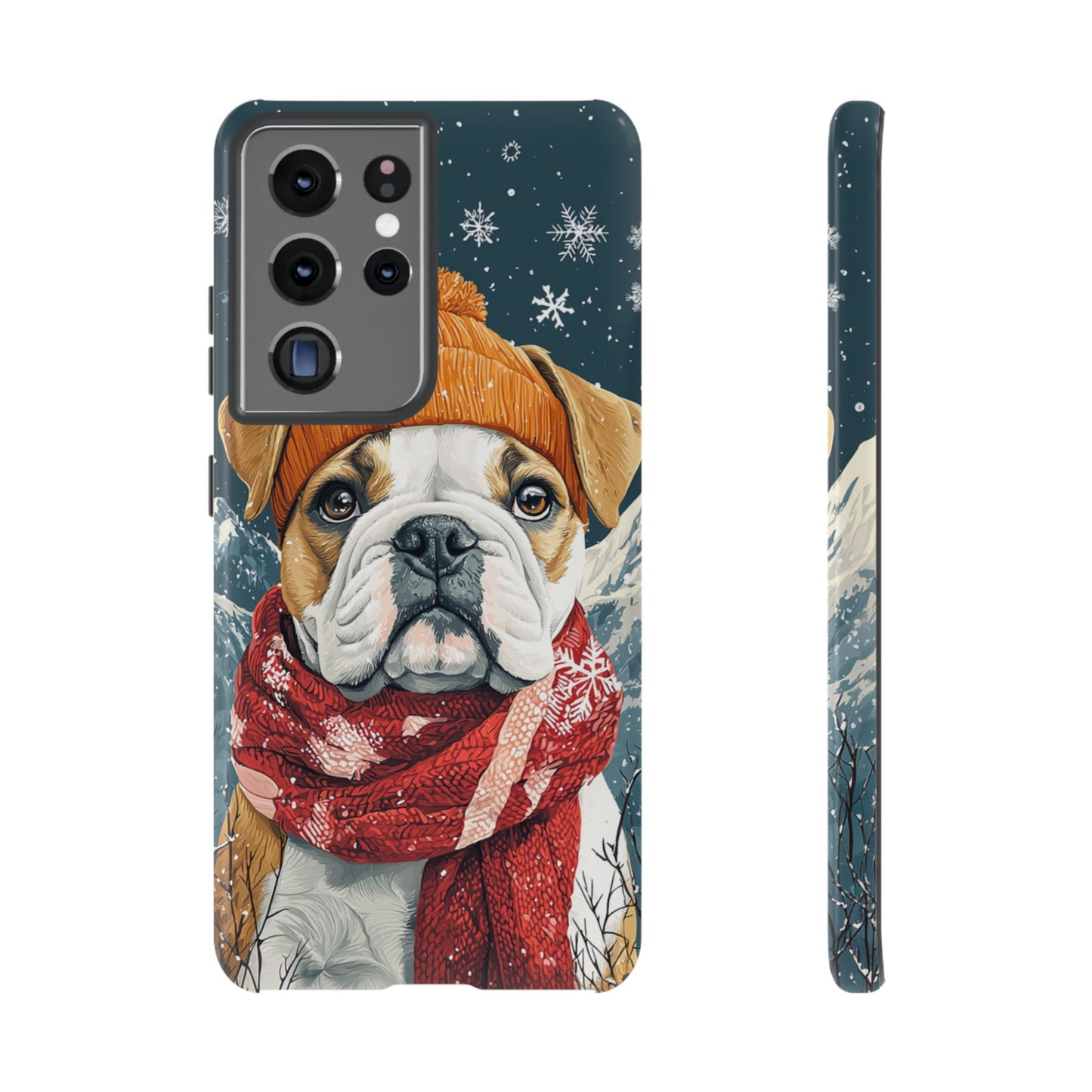 Cozy French Bulldog Samsung Galaxy Case – Rustic Fireplace Protective Cover