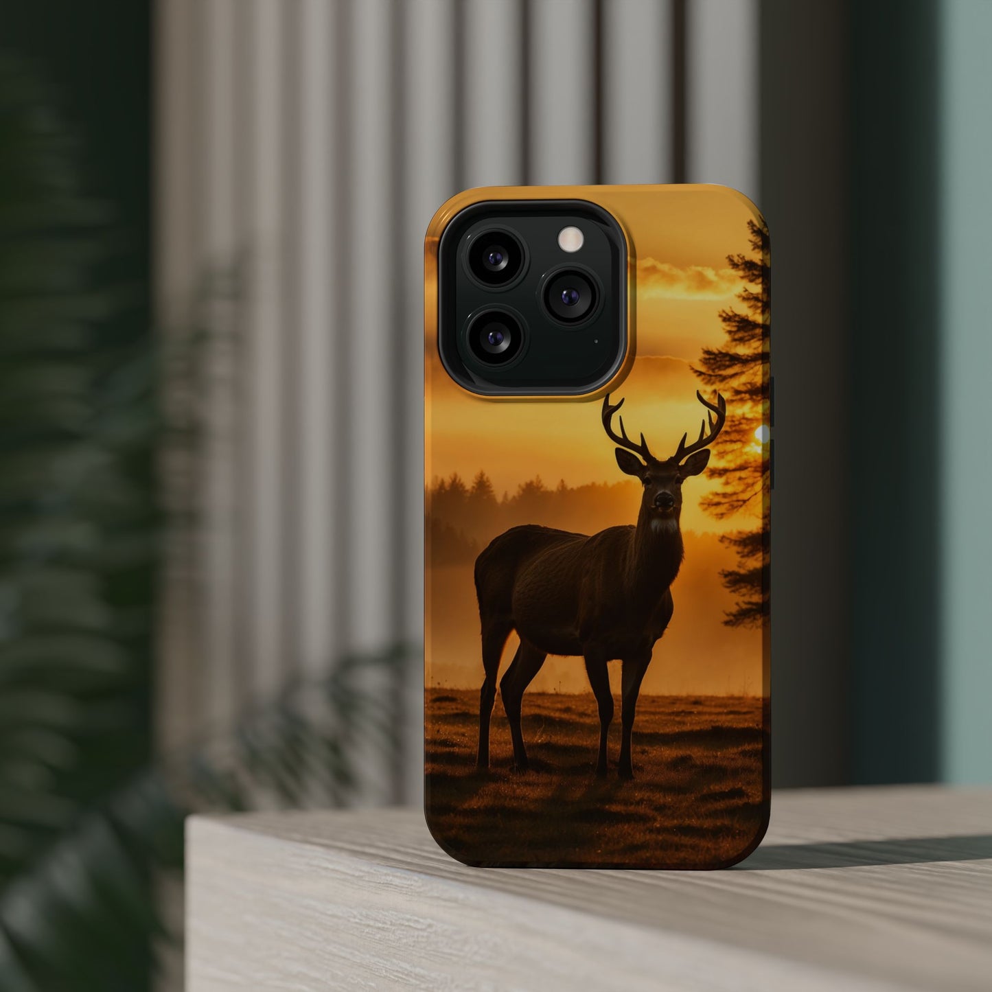 Sunset Majesty: Regal Stag – MagSafe iPhone Case