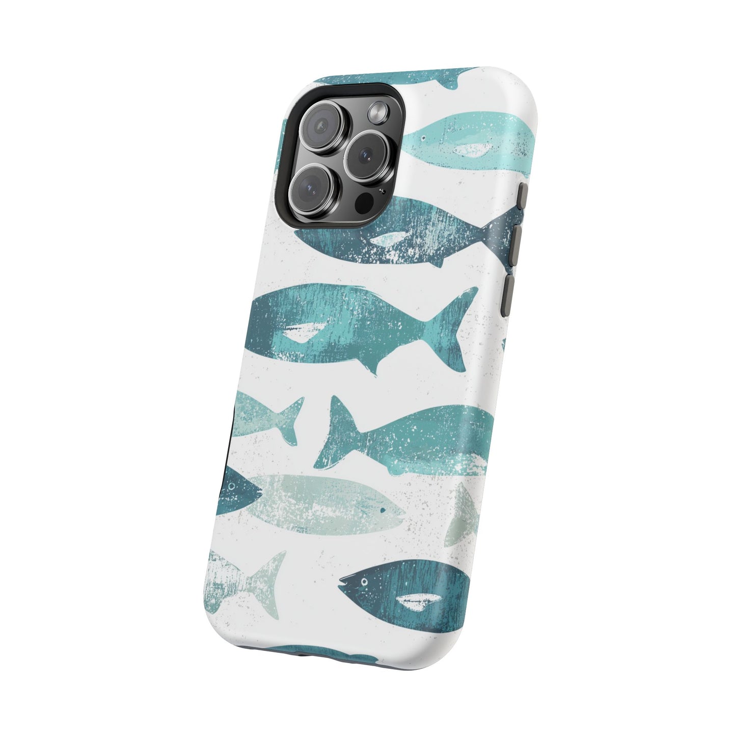 Vintage Blue Fish Print - MagSafe iPhone Series Case