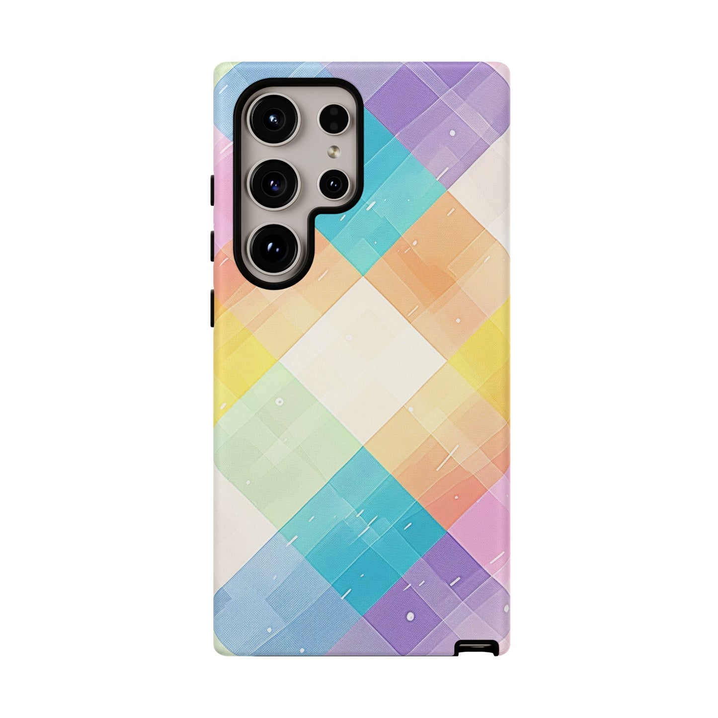 Pastel Plaid Watercolor iPhone Case