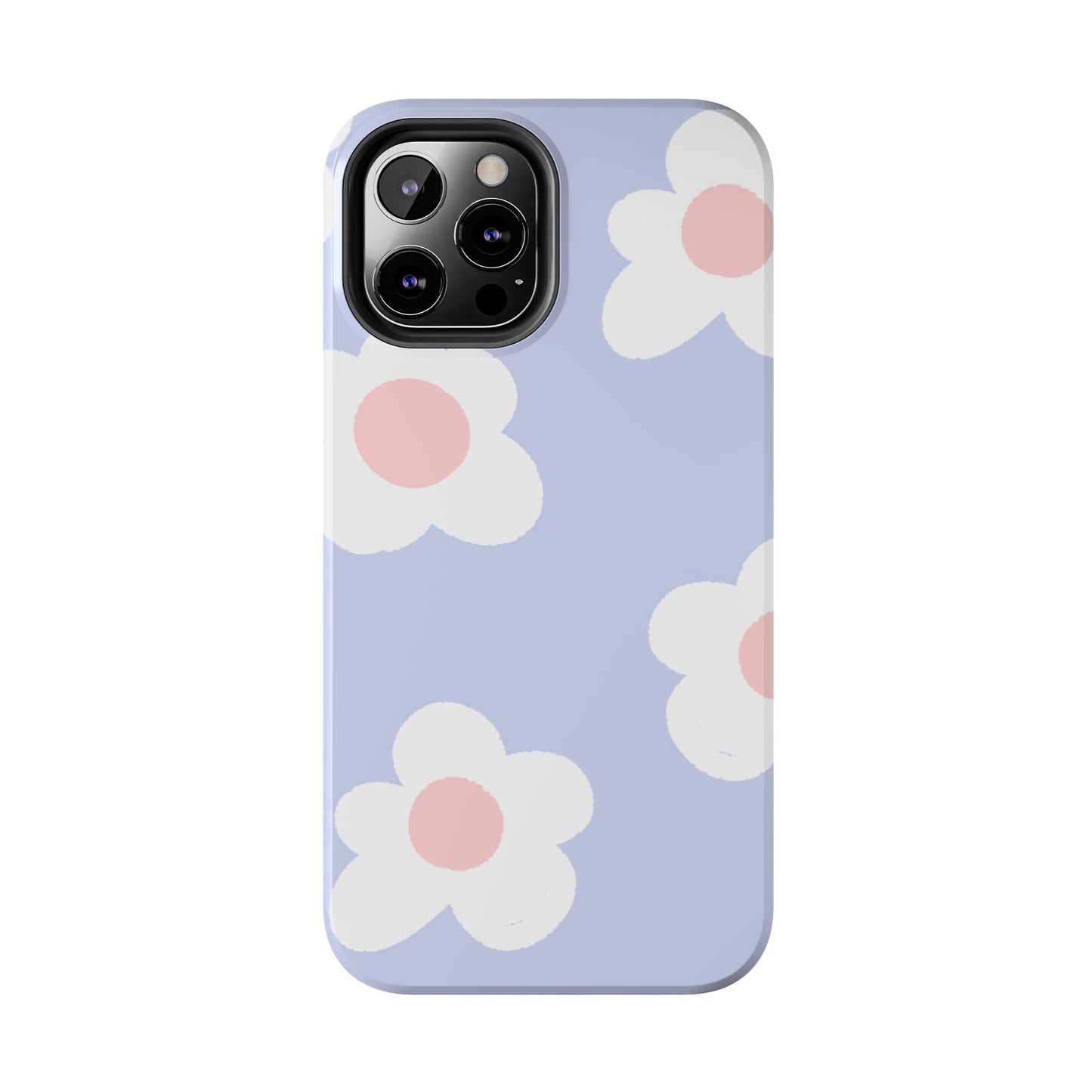 Retro Daisy Pastel Tough iPhone Case – Durable Design with Soft Matte Finish