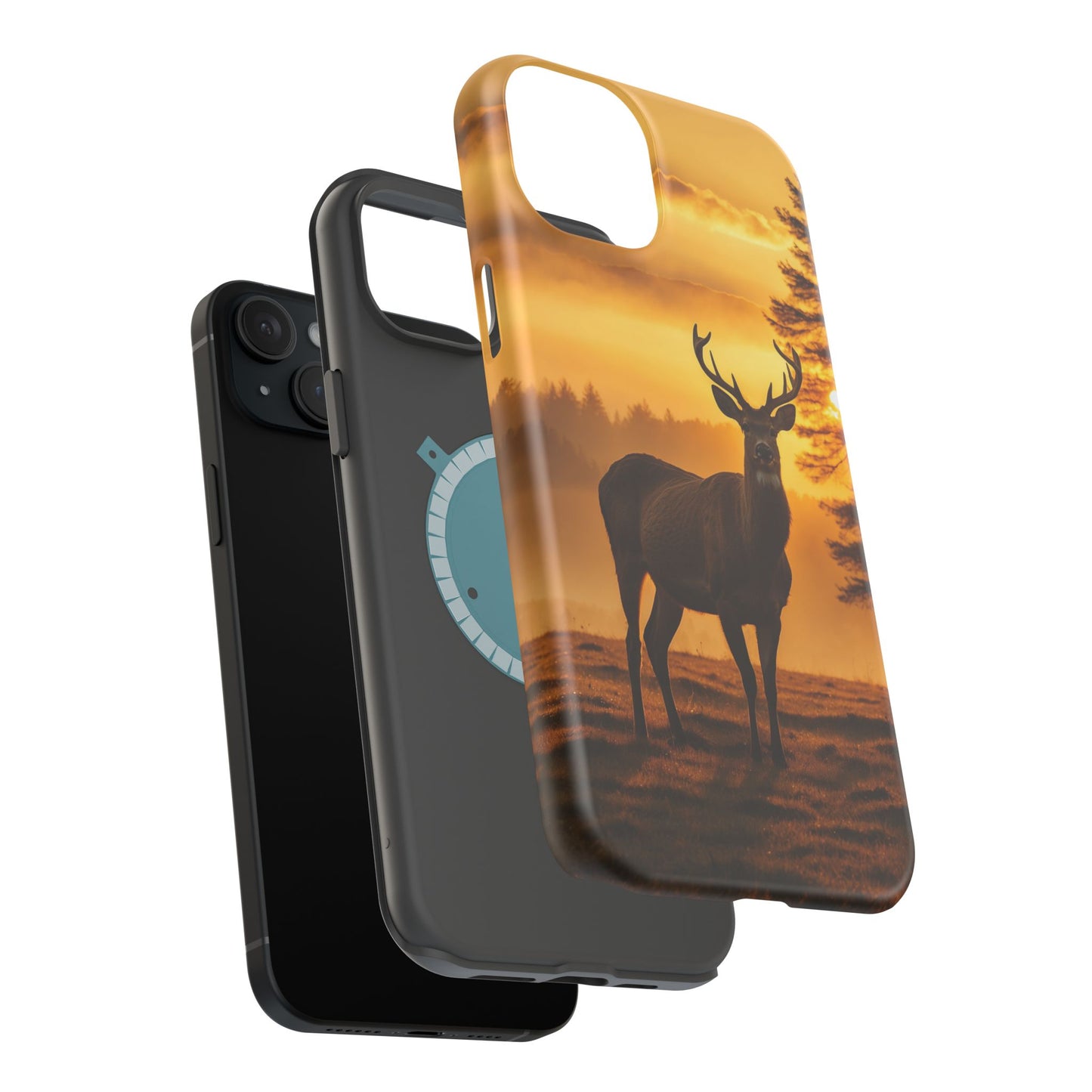 Sunset Majesty: Regal Stag – MagSafe iPhone Case