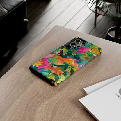 Vibrant Watercolor Splash Samsung Galaxy Case – Multicolor Abstract Artistic Design