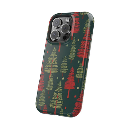 Retro Christmas Trees Pattern -  MagSafe iPhone Series Case