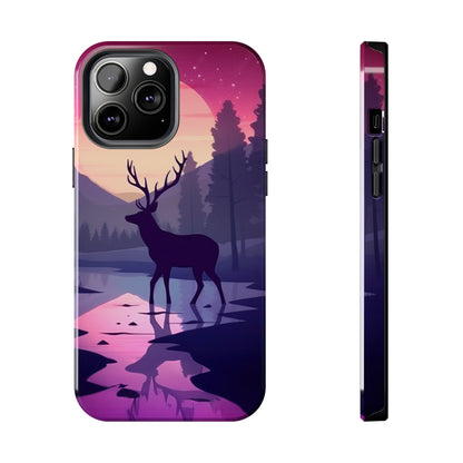 Twilight Elegance: Stag Reflection – iPhone Case