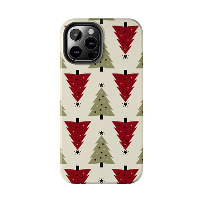 Retro Christmas Trees Pattern - iPhone Series Case