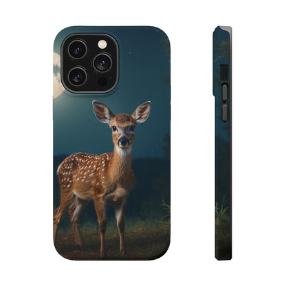 MagSafe-Compatible iPhone Case – Mystic Fawn Under the Moonlit Sky