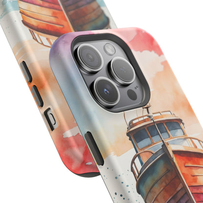 Sunset Sail Watercolor Boat –  MagSafe iPhone Series Case