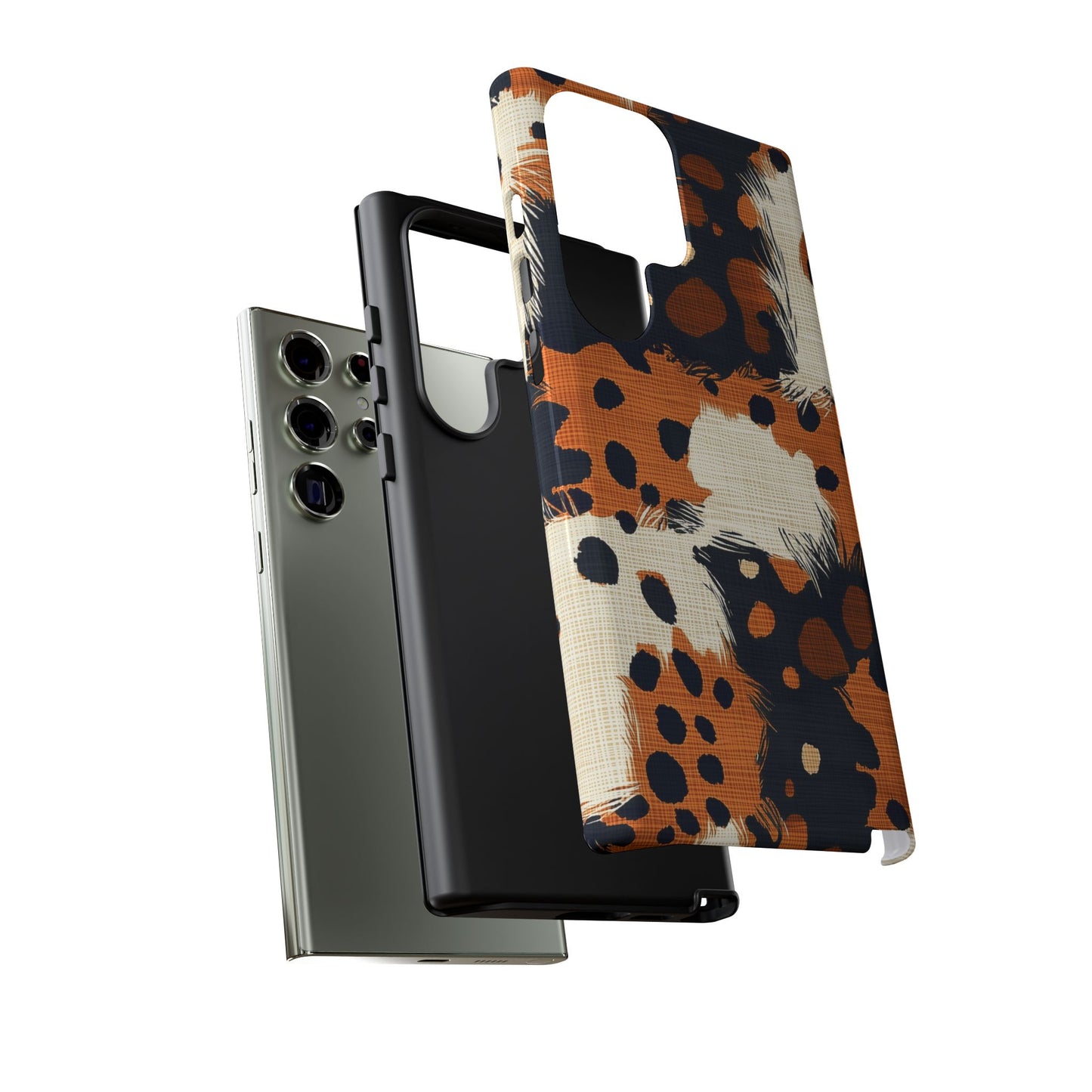 Cheetah Plaid Samsung Case – Brown & Black Pattern