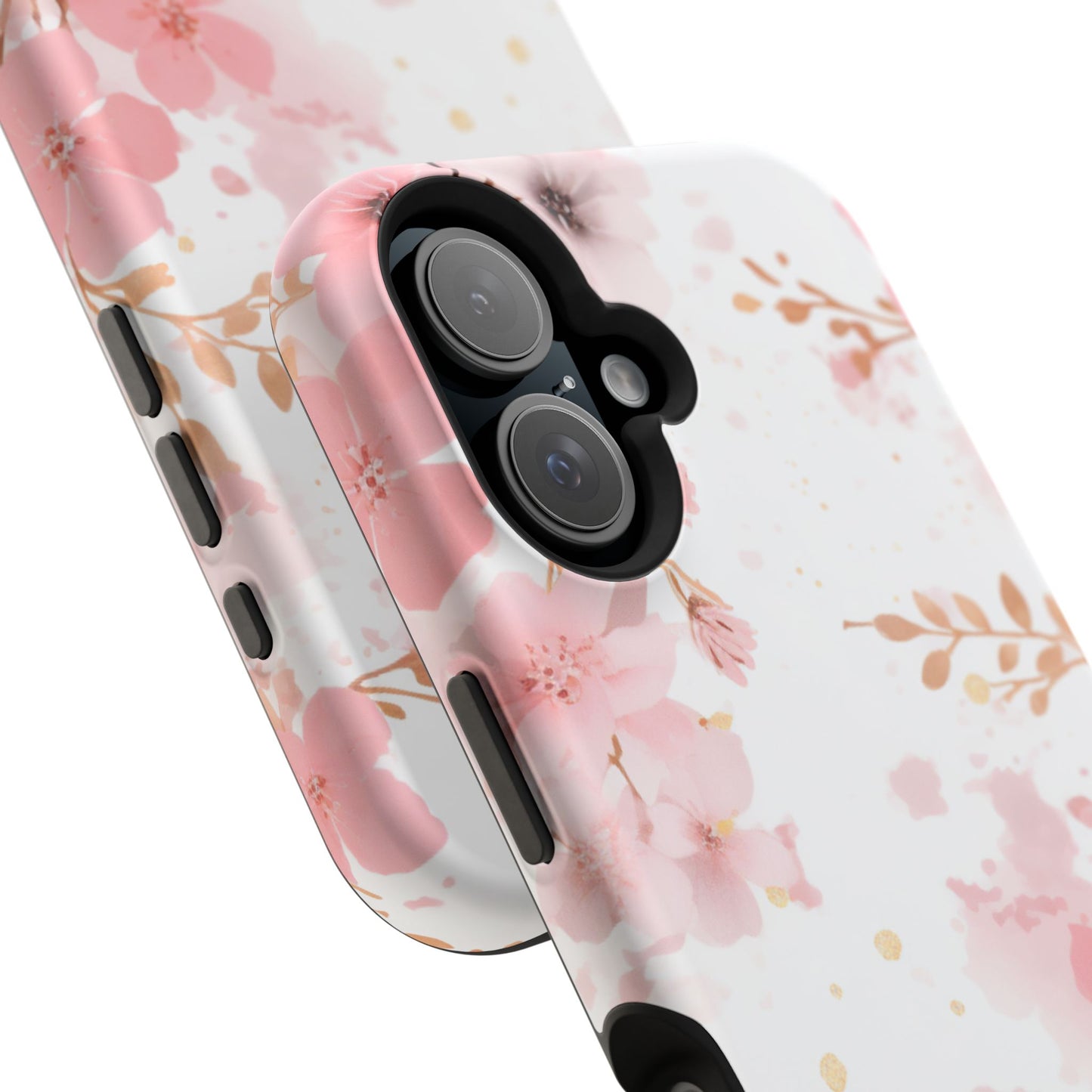 Soft Pink Cherry Blossom MagSafe Case – Floral Elegance with Wireless Charging