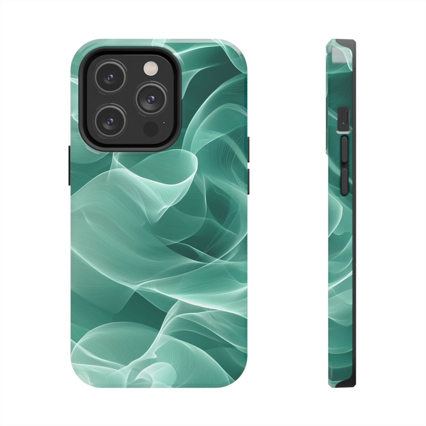 Emerald Flow iPhone Case – Translucent Green Fabric - Inspired Design - BOGO Cases