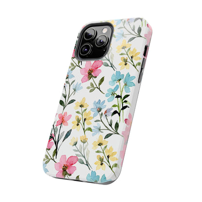 Watercolor Floral Bliss – iPhone Series Case with Pastel Flower Design