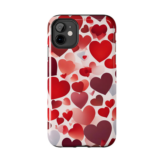 iPhone Case: Romantic Red Heart Gradient Case