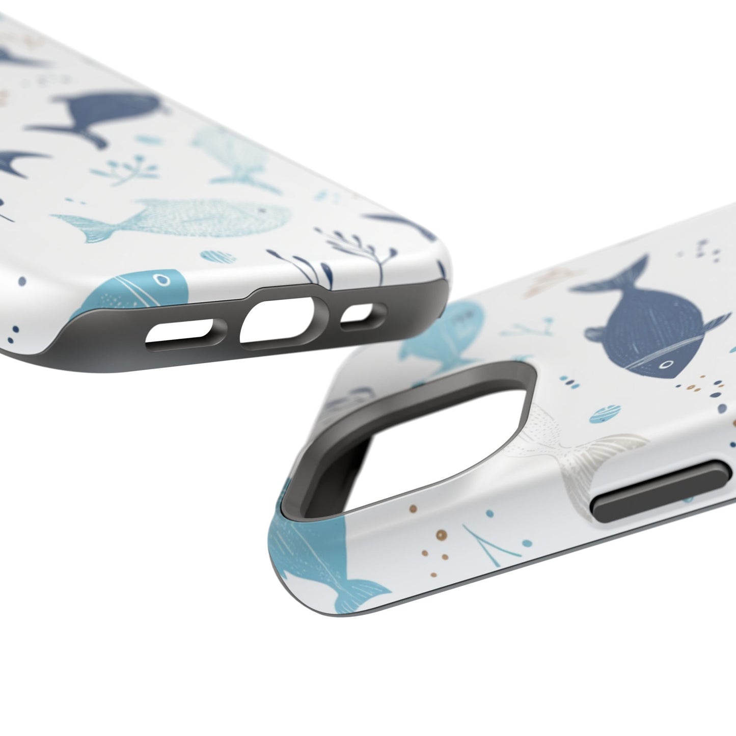 Oceanic Blue Fish Pattern - MagSafe iPhone Series Case