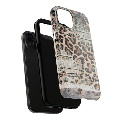 Rustic Leopard Wood Print - iPhone Series Case