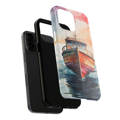 Sunset Sail Watercolor Boat – iPhone Series Case