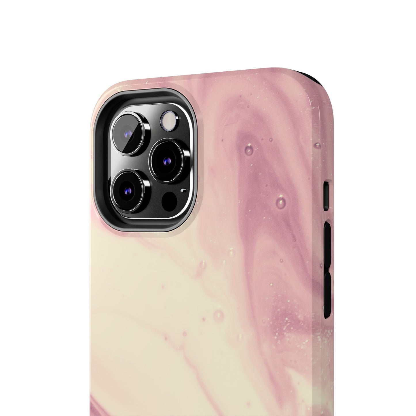 Blush Marble Glow – iPhone Case with Rose Gold & Pink Swirl Pattern